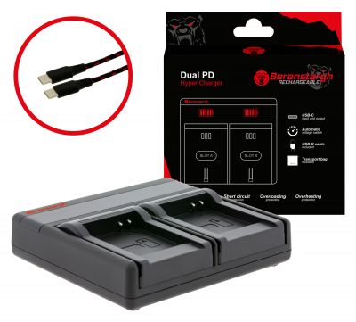 Berenstargh Dual PD Hyper Charger for Panasonic DMW-BCM13 USB-C in/out powerbank funkcija — Patona