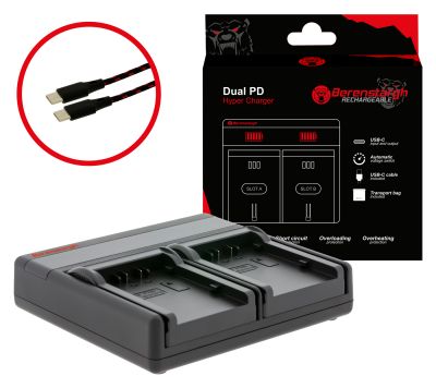 Berenstargh Dual PD Hypercharger для Panasonic VW-VBD26 VBD58 VBD78 USB-C вход/выход Powerbank — Patona