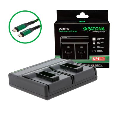 PATONA Premium Dual PD Performance Charger for GoPro AABAT-001 incl. USB-C input/output — Patona