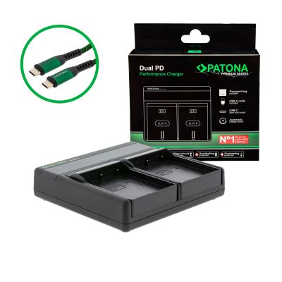 PATONA Premium Dual PD Performance Charger для Olympus BLH-1 с USB-C входом/выходом — Patona