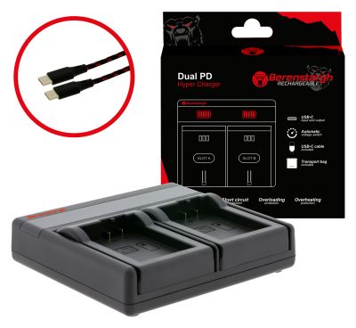 Berenstargh Dual PD Hyper Charger for Nikon EN-EL25 USB-C in/out Powerbank Function — Patona
