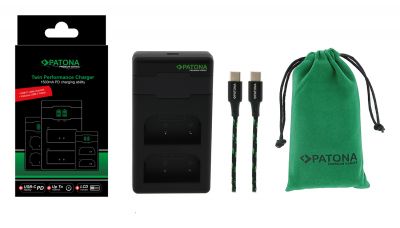 PATONA Premium Twin Performance PD lādētājs Olympus BLX-1 OM-1, ieskaitot USB-C kabeli — Patona