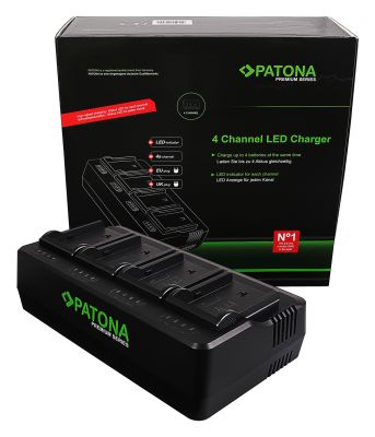PATONA Premium 4-fасh lādētājs Sony BP-U30 BP-U60 BP-U90 BP-U95 — Patona