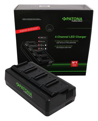 PATONA Premium 4-fасh charger NP-FZ100 for Sony A7 III Alpha 7 A7 R III Alpha 9 — Patona