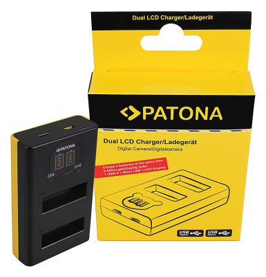Двойное ЖК-зарядное устройство PATONA для Panasonic DMW-BLJ31 Lumix DC-S1 DC-S1R DC-S1H — Patona