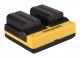 PATONA Dual Charger for JVC BN-V408U D D30 D47AC D70K D90K GRD33AC GR-D33AC GRD50K incl. Micro-USB
