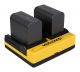PATONA Dual Charger for JVC BN-VF808U GR-D DRD818 DR-D818 GRD720 GR-D720 GRD720E incl. Micro-USB Ka