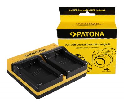 PATONA Dual Charger for Olympus Li-70B FE FE4020 FE-4020 FE4040 FE-4040 FE5040 FE-5040 incl. Micro — Patona
