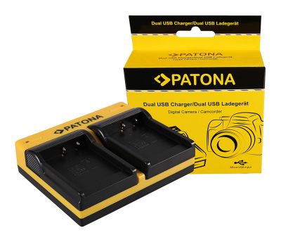 PATONA Dual Charger Casio NP-110 Exilim EXHI30, EX-H30 EXZ2000 EX-Z2000 EXZ2300 ieskaitot Micro-USB K — Patona