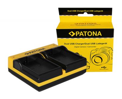 PATONA Dual Charger for Nikon EN-EL15 1 V1 EN-EL15 D600 D610 D7000 D7100 D800 D8000 incl. Micro-USB Cable — Patona