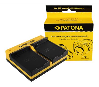 PATONA Dual Charger for Samsung EB-F1A2GBU I519 I569 I579 I8150 i8150 W i9050 i9100 incl. Micro-USB — Patona