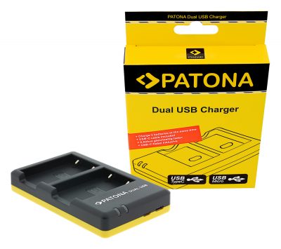 PATONA Dual Fast Charger for Nikon EN-EL5+, ENEL5 incl. USB-C cable — Patona