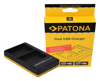 PATONA Dual Fast Charger for Nikon EN-EL14 ENEL14 incl. USB-C Cable — Patona