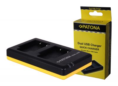 PATONA Dual Fast Charger priekš Nikon EN-EL19 ENEL19, ieskaitot Micro-USB kabeli — Patona