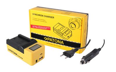PATONA Sinhronais USB lādētājs Sony NP-FZ100 A7 III A7M3 Alpha 7 III A7 R III A7RM3 Alpha 7 R III A9 Alpha 9 FZ100 ar LCD displeju — Patona