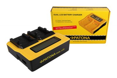PATONA Dual LCD USB lādētājs Olympus Li-10B, Camedia C50 Zoom, C5000, Zoom, C60, Zoom, C760 Ultra — Patona