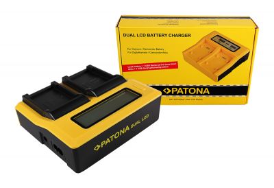 PATONA Dual LCD USB Charger for Casio NP-20 Exilim EXM1 EX-M1 EXM2 EX-M2 EXM20 EX-M20 EXS1 — Patona