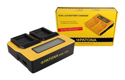 PATONA Dual LCD USB Charger for Samsung SLB-0837B IA-BH130C IA-BH130LB Digimax i85 L74 wide — Patona