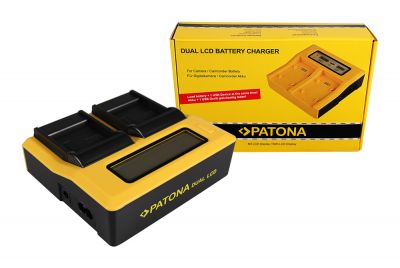 Dual LCD Charger for Samsung IA-BP85ST HMX H104 H104 H105 H105 H106 H106 HMXH100 from PATONA — Patona