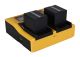 Dual LCD Charger for Hitachi DU14 VBG130K 260K VBG6 Xacti DZMV350A DZMV350A by PATONA