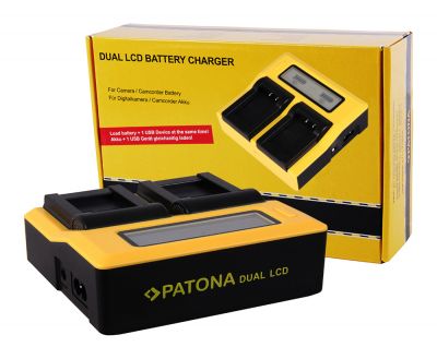 Dual LCD charger for Fujifilm NP-W126 FinePix HS30 EXR HS30EXR HS-30EXR HS33 EXR from PATONA — Patona