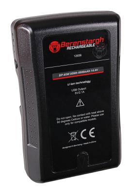 Berenstargh akumulators V-stiprinājums 95Wh f. Sony BP-95WS BP-190WS DSR 250P 600P 650P 652P — Patona
