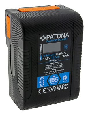 PATONA Platinum V-Mount Battery BP-155W PD65 155Wh USB-C USB-A 2xD-Tap DC-out с жёстким корпусом — Patona