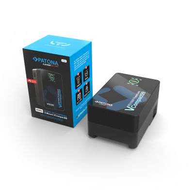 PATONA Platinum V-Mount Battery VCompact99 99Wh 14.8V PD100W 2xUSB-C USB-A DC D-TAP с жёстким корпусом — Patona