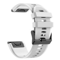 Garmin Fenix 5, 6 silicon strap (white) ― DELTAMOBILE