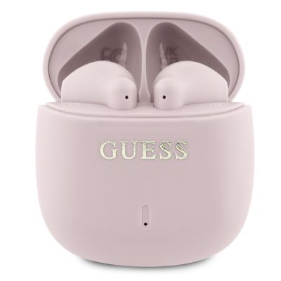 Bluetooth стерео наушники Guess TWS ( v5.3, 30h, IPX4) - розовые ― DELTAMOBILE