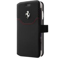 Case FERRARI BookCase Iphone 7 Black (FEHOFLBKP7BKR) ― DELTAMOBILE