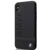 Чехол кожанный для телефона BMW BackCase Apple iPhone XS Max (BMHCI65LLSB)  ― DELTAMOBILE