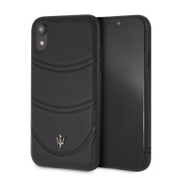 Чехол кожанный для телефона Maserati BackCase Apple iPhone XR (MAGROHCI61BK)   ― DELTAMOBILE