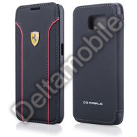 FERRARI BookCase Samsung S6 G920 Black (FEDA2IFLBKS6BL) ― DELTAMOBILE