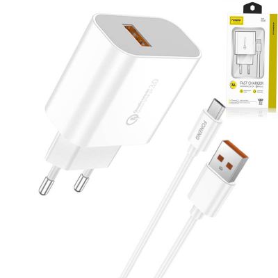 Сетевое зарядное устройство micro USB (QC 3.0, Quick charge, 18W) + microUSB провод ― DELTAMOBILE