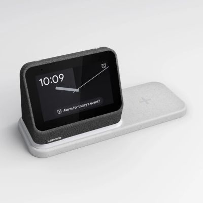 Lenovo Smart Clock 2 (Wireless charger, LCD 4', Google, bluetooth speaker) ― DELTAMOBILE