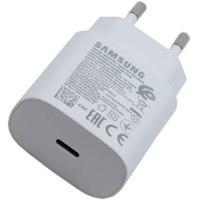 Travel charger Samsung EP-TA800EP (USB-C, fast charger, 25W, PD 3.0) original white ― DELTAMOBILE