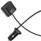 USB auto lādētājs HOCO Z35 (USBX3, USB-C, 42W, QC 3.0, PD 3.0, 1.2m vads) 