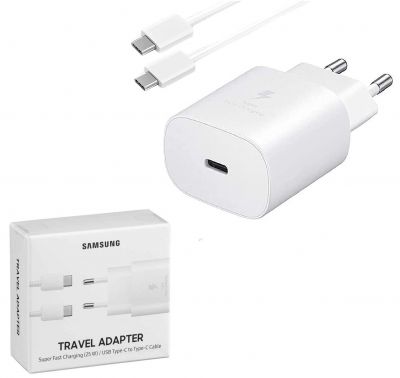 Travel charger Samsung EP-TA800XWE +USB C/C cable ― DELTAMOBILE