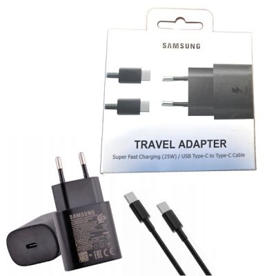 Travel charger Samsung EP-TA800EP (USB-C,25W) + cable провод Samsung EP-DG980BBE originals ― DELTAMOBILE