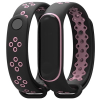 Xiaomi Mi Band 3/4 silicon strap (black rose)   ― DELTAMOBILE