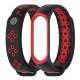 Xiaomi Mi Band 3/4 silicon strap (black red)