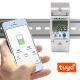 Qoltec vienfāzes elektroniskais enerģijas patēriņa mērītājs DIN dzelzceļam | 230 V | LCD | Wi-fi