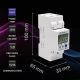 Qoltec vienfāzes elektroniskais enerģijas patēriņa mērītājs DIN dzelzceļam | 230 V | LCD | Wi-fi