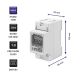 Qoltec vienfāzes elektroniskais enerģijas patēriņa mērītājs | 230 V | LCD | 2P | DIN sliede
