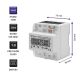 Qoltec trīsfāzu elektroniskais enerģijas patēriņa mērītājs | 400V | LCD | 4P | DIN sliede