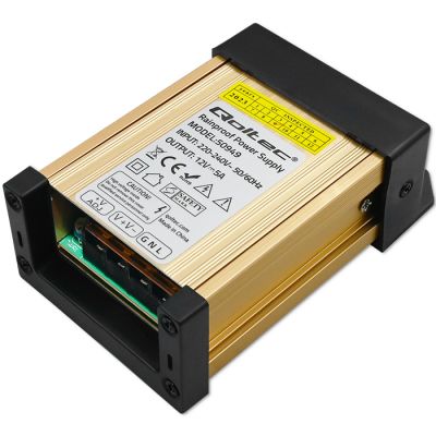 Драйвер светодиодов Qoltec IP45 60W | 12V | 5A | Водонепроницаемый