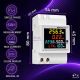 Qoltec vienfāzes 6-in-1 metrs | DIN sliedes uzstādīts enerģijas patēriņa mērītājs | 230V | 100A | LCD | CT | 3P