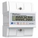 Qoltec trīsfāzu elektroniskais skaitītājs ar atiestatīšanu | DIN sliežu enerģijas patēriņa mērītājs | 400V | 100A | LCD | LED | 4P