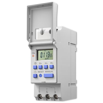 Qoltec elektroniskais taimeru slēdzis DIN Rail ar iebūvētu bateriju | 7 dienu grafiks | 16 programmas